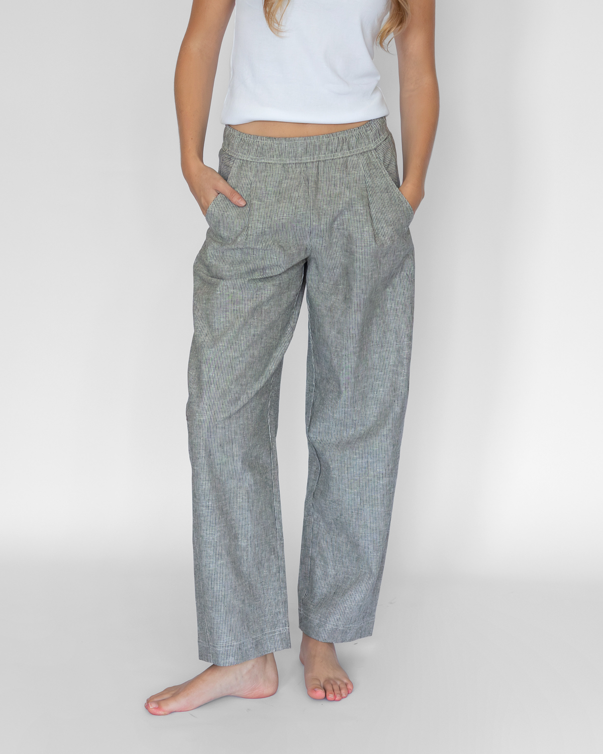 The Elsewhere Pant - Ash Stripe